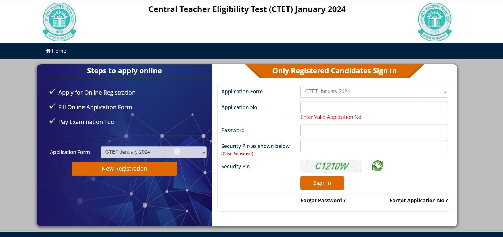 CTET January 2024 Form Online - Sarakri Door